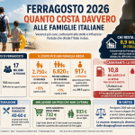Ferragosto 2026: quanto costa davvero alle famiglie italiane