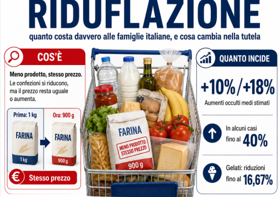 Al momento stai visualizzando Riduflazione: prezzo invariato ma confezioni più piccole.
