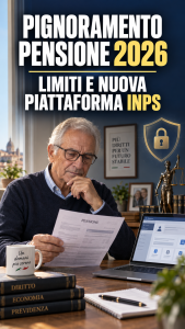 Scopri di più sull'articolo Pignoramento pensione 2026: limiti e piattaforma INPS