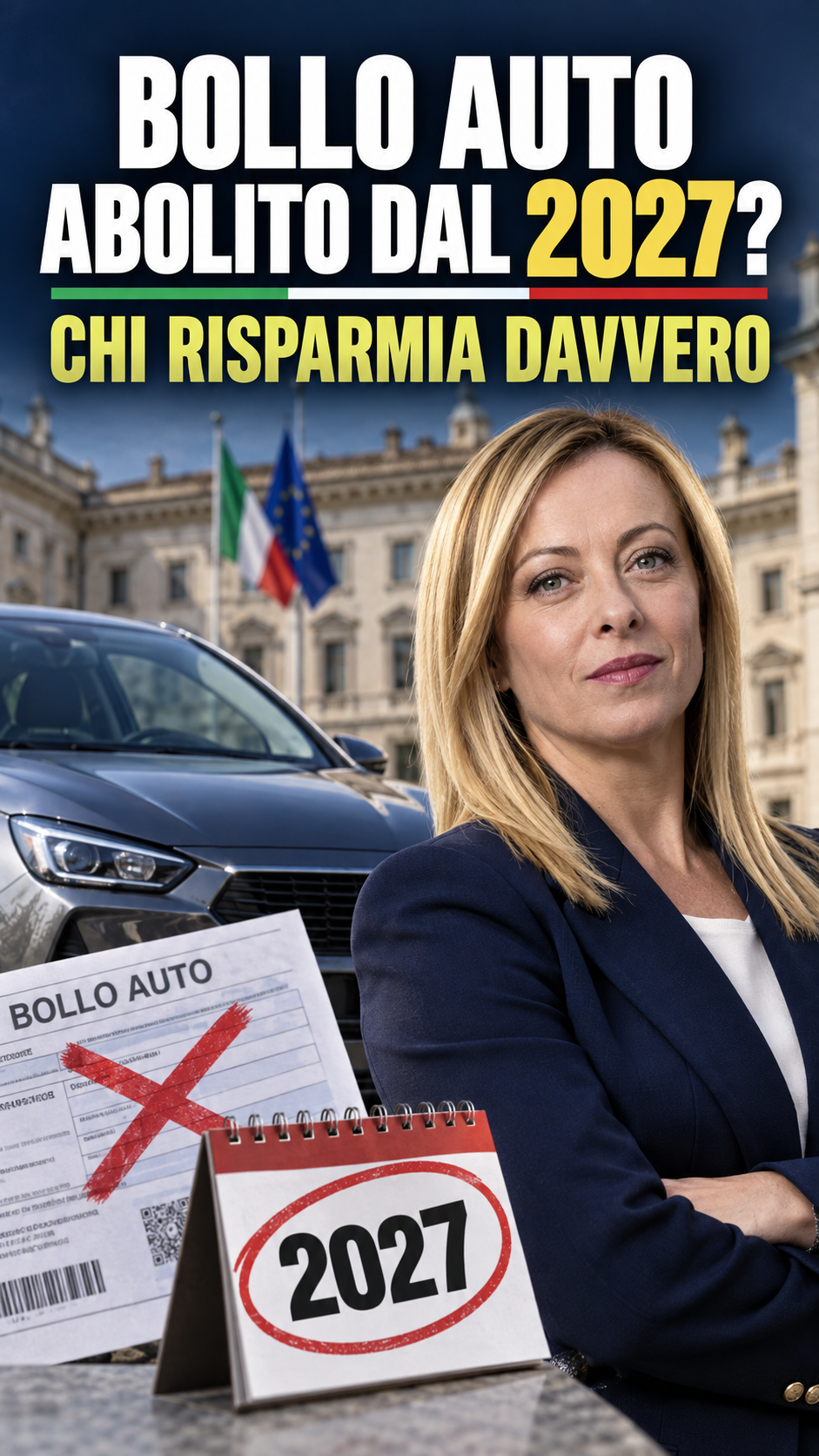 Al momento stai visualizzando Bollo auto abolito dal 2027: chi risparmia davvero.